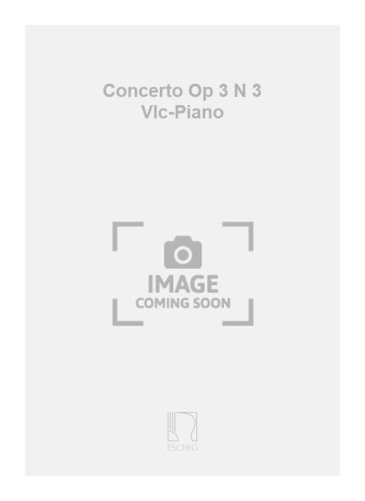 Concerto Op 3 N 3 Vlc-Piano
